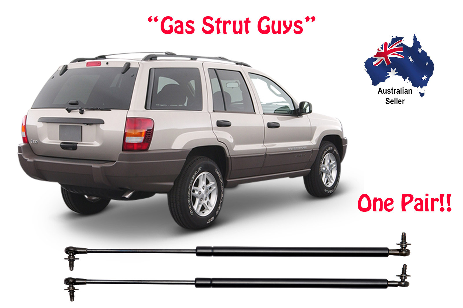 2 x NEW Gas Struts suit Jeep Grand Cherokee TAILGATE WG