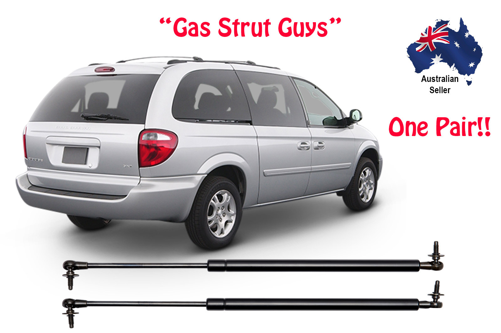 Chrysler Grand Voyager Tailgate Gas Struts suit  2001 to 2007 4th Gen New PAIR