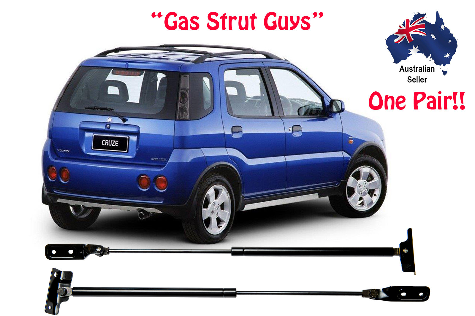 Holden Cruze Suzuki Ignis Hatch Tailgate gas struts New PAIR L & R 2001 to 2008