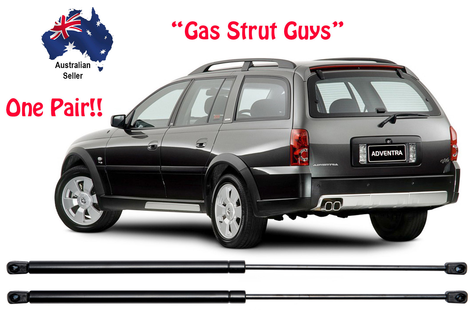 Holden Adventra & Avalanche TAILGATE Gas Struts SX6 CX6 CX8 LX6 LX8 New PAIR