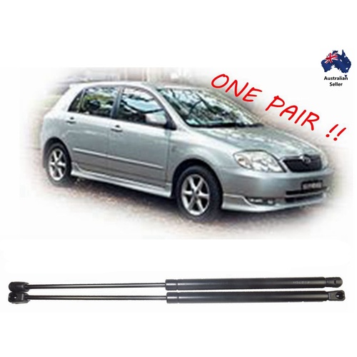 2 x NEW Gas Struts suit Toyota Corolla HATCH BACK 2002 to 2007 Conquest Ascent 
